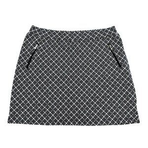 Jones NY Tennis Skirt Athletic Black & White Geo M